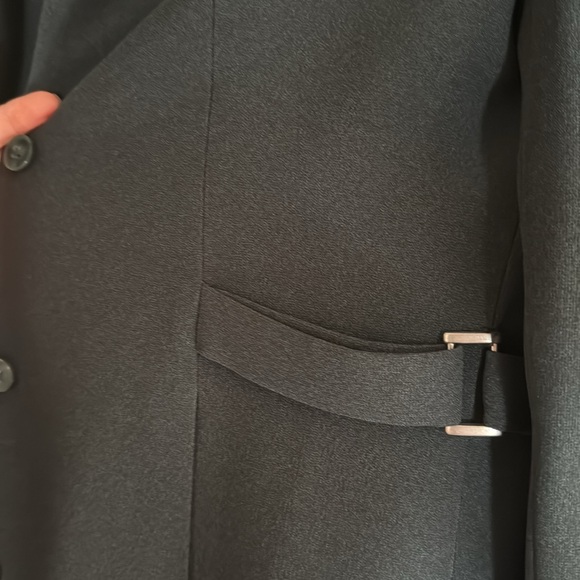 Vintage Alfani Hunter green button down blazer j mid length sz 6 small woman’s - Picture 5 of 7